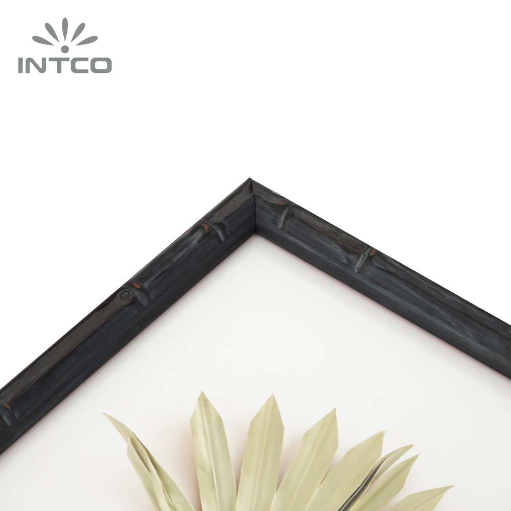Custom black bamboo picture frame moldings